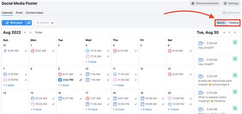 Post Scheduling Calendar