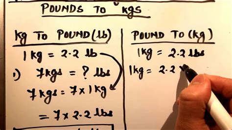 Pound to Kilogram Formula