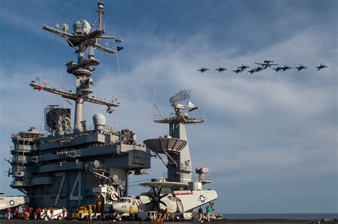 USS Eisenhower Carrier Strike Group providing power projection and expeditionary capability