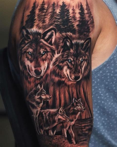 Practical examples of wolf pack tattoos