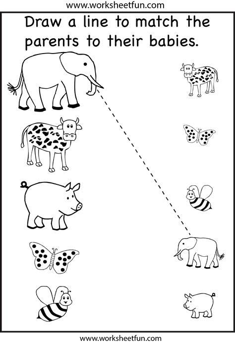 Preschool activity sheets and worksheets