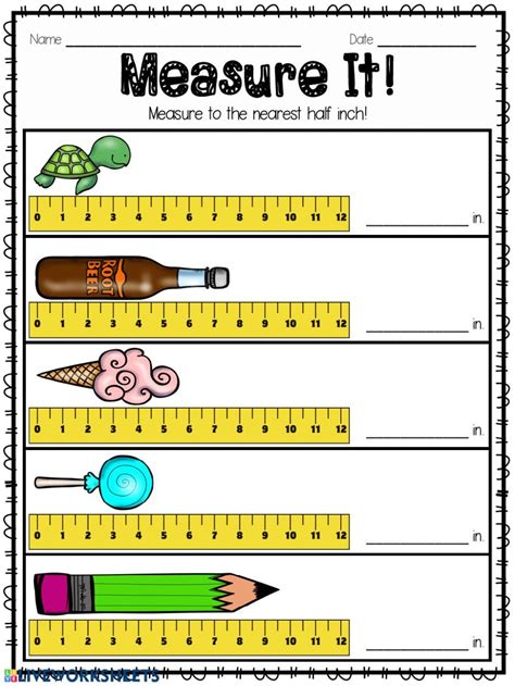 Measurement preschool math printables