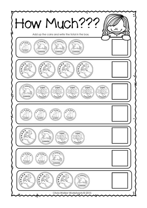 Money preschool math printables