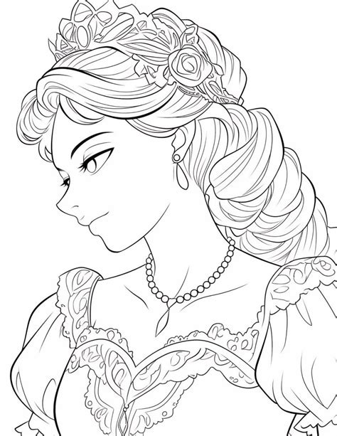 Princess coloring templates