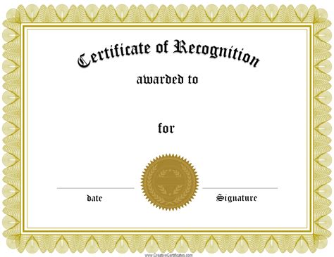 Printable award certificates