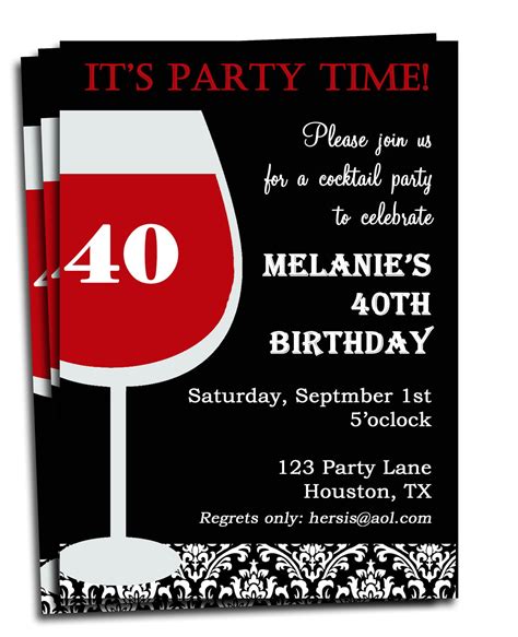 Printable birthday invitations for adults