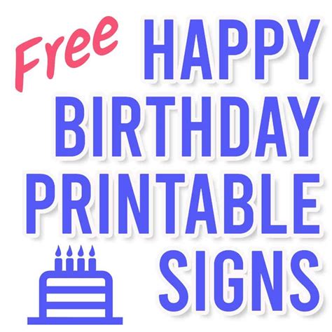 Creating Printable Birthday Signs