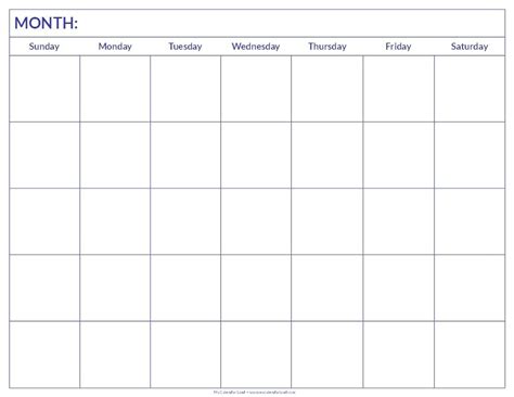 Printable Calendar Months