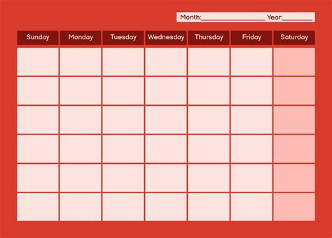 Description of Printable Calendar Pages