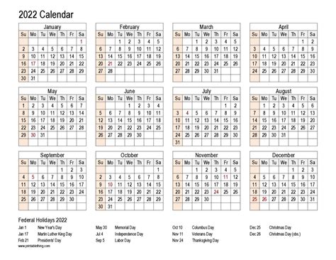 using a printable calendar effectively