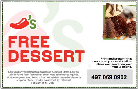 Printable Coupons for Desserts