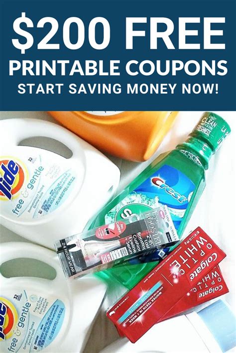 Printable coupons for household items