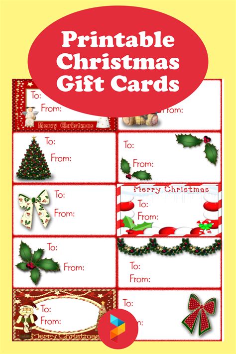 Printable Gift Cards Available