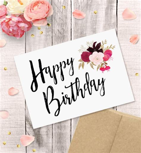 Printable Happy Birthday Cards for Her