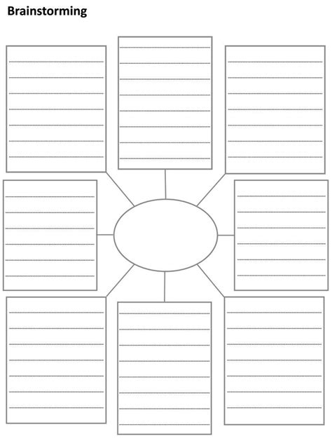 Printable lined paper for brainstorming