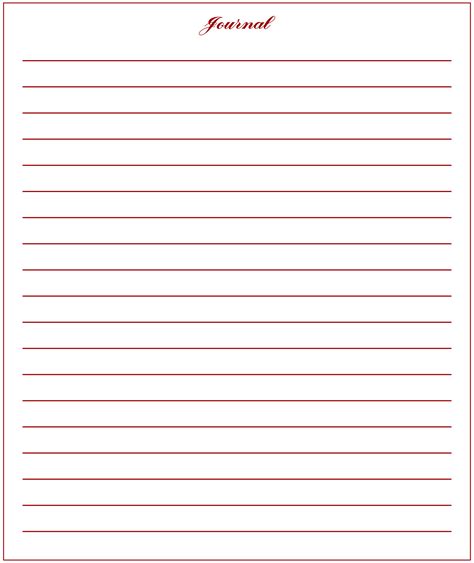 Printable lined paper for journaling