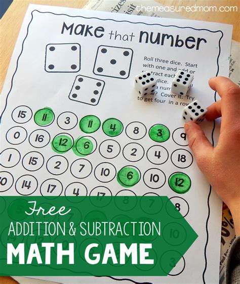 Printable Math Games