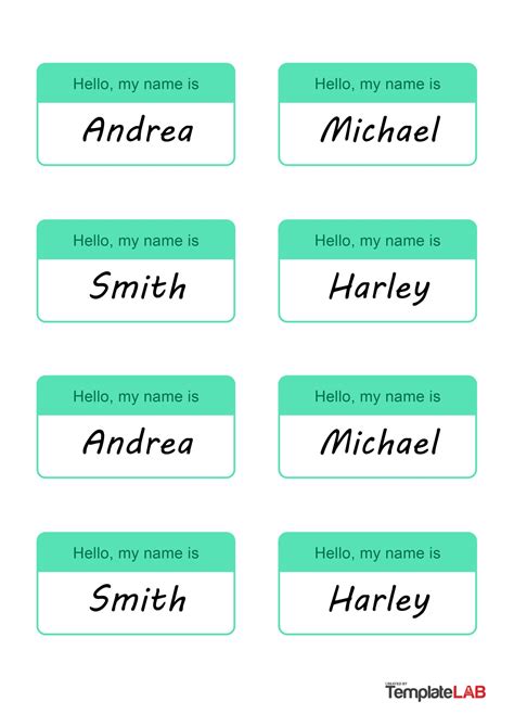 Printable name tags templates for employee name tags