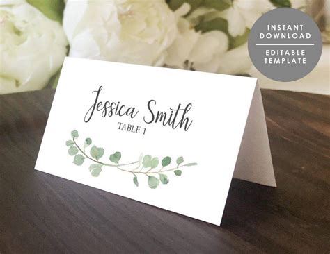 Printable place cards examples