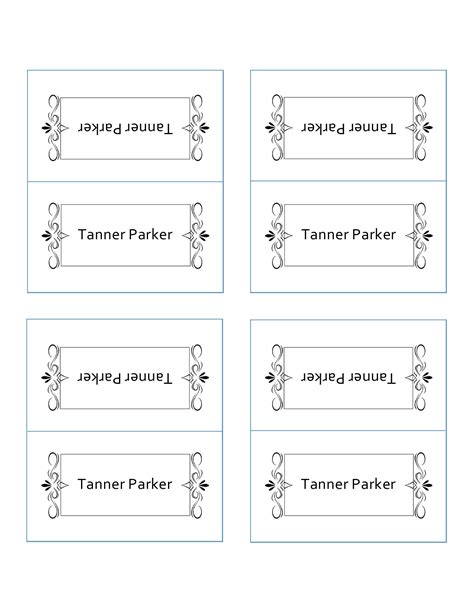 Printable place cards resources