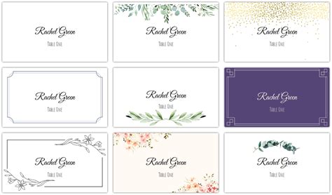 Printable place cards tricks