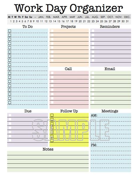 Printable Planners for Working Professionals