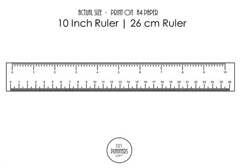 Description of Printable Ruler for Crafting