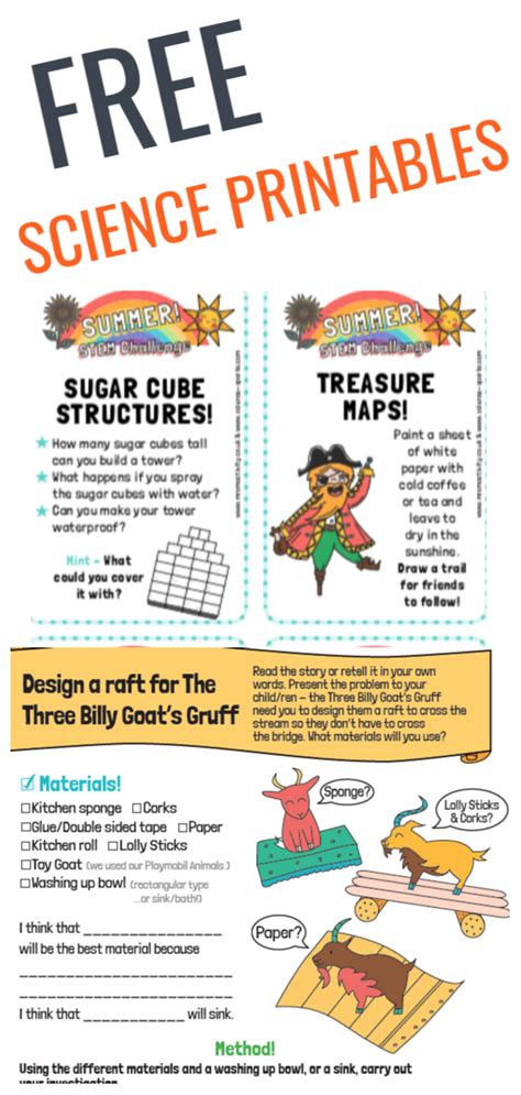 Printable science resources