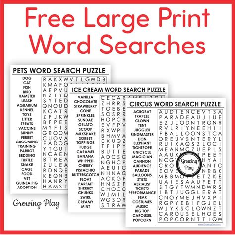 Printable Search Word Templates for Cognitive Abilities