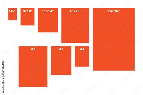 printable sizes overview