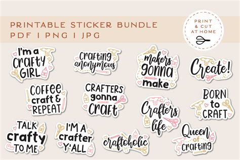 Printable Stickers for Crafting