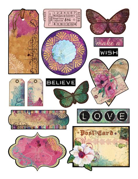 Printable Stickers for Scrapbooking