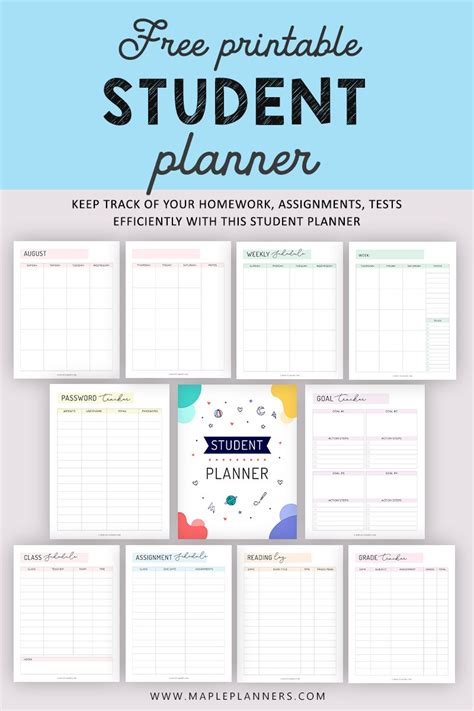 Description of Printable Student Planner