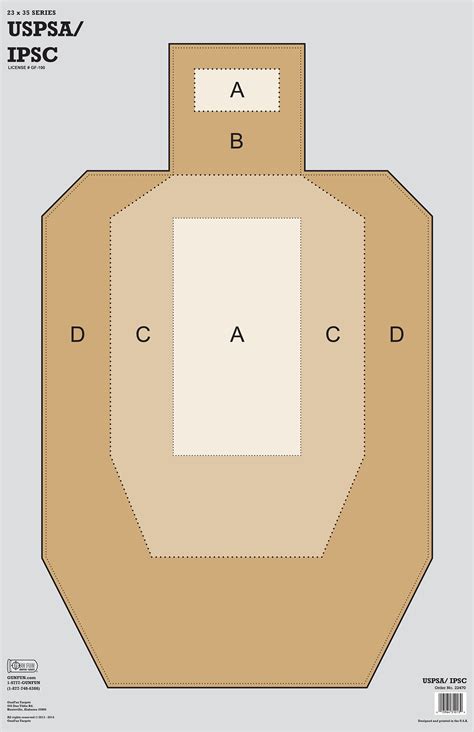 Printable targets for IDPA competitions