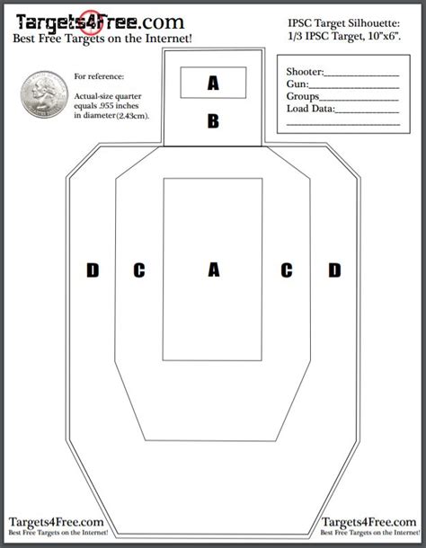 Printable targets for IPSC competitions