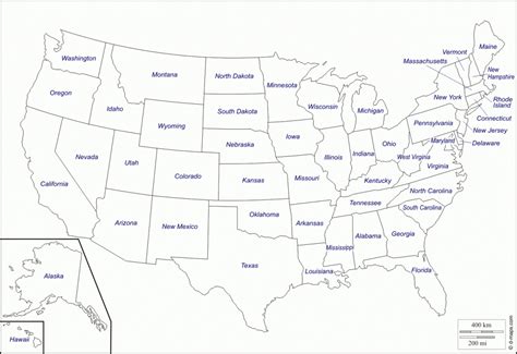 Printable USA map