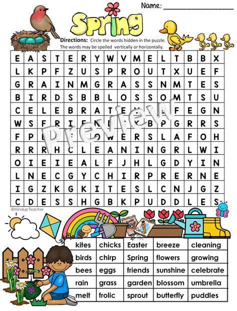 Printable Word Find Puzzles