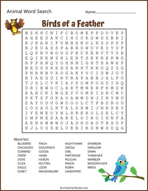 Printable word search puzzles