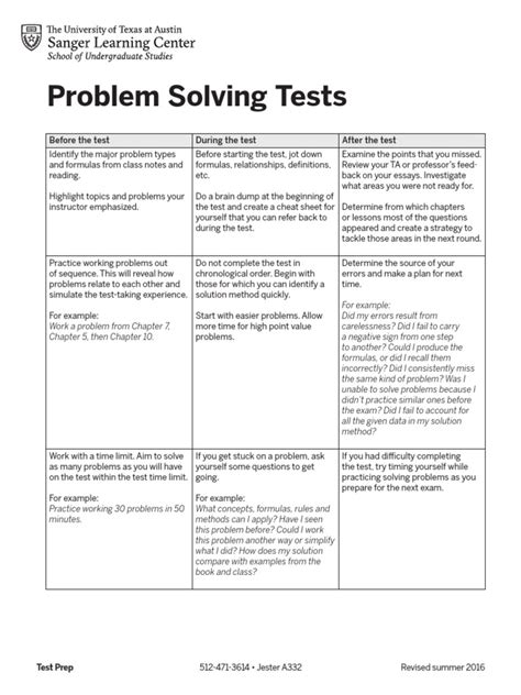 Problem Solving Test Sample