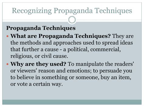 Propaganda Techniques Used by Trump Campaign