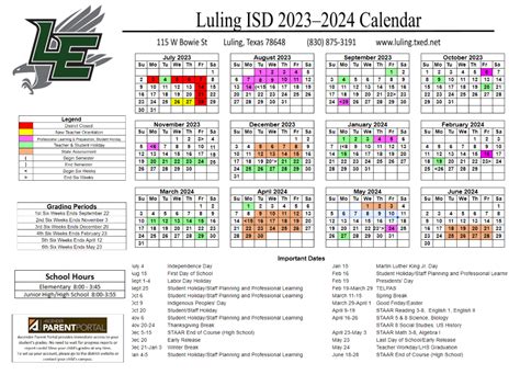 PSJA School Calendar Image 10