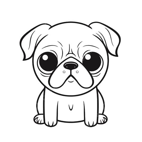 Pug coloring page