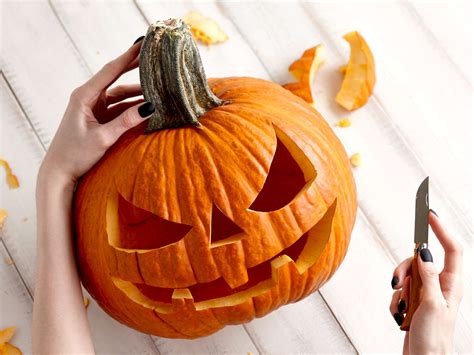 Pumpkin carving with stencils