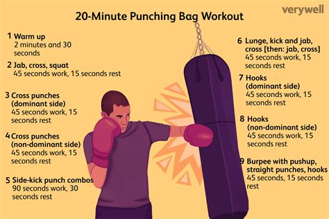 Punching bag workout for stress relief