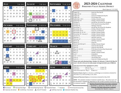 PVSd Calendar Overview