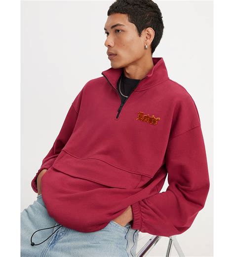 Quarter zip sweatshirts with graphic designs