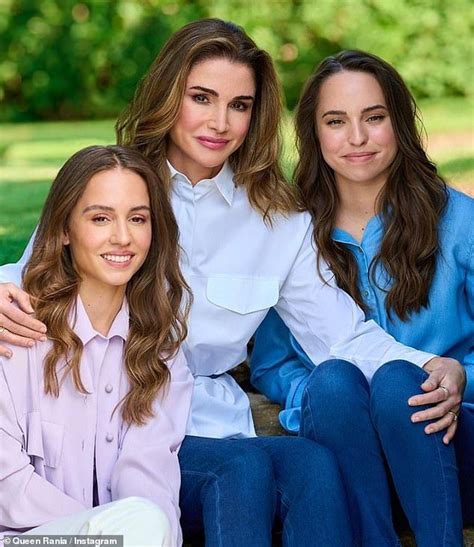 Queen Rania of Jordan with her family