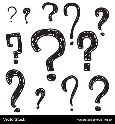 A question mark used in writing