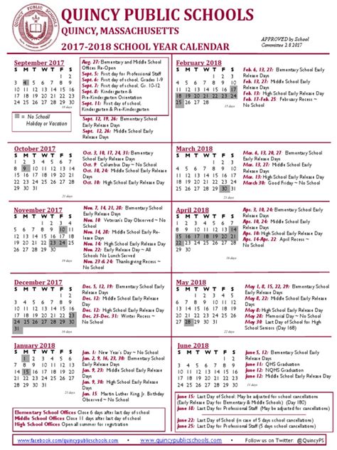 Quincy School Calendar FAQs