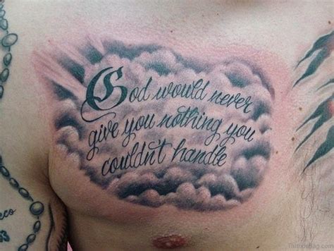 Quote chest tattoos for women